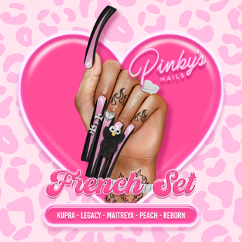 Second Life Marketplace - !! Pinky's Nails !! French Set ' Square